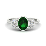 3-stone-oval-bezel-emerald-engagement-ring-in-white-gold-fd11546gemgr-nl-wg